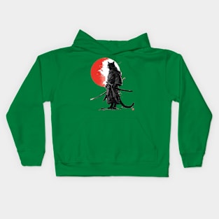 samurai cat Kids Hoodie